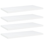 vidaXL riiuliplaadid 4 tk, valge, 40x20x1,5 cm, puitlaastplaat