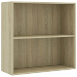 vidaXL 2-korruseline raamaturiiul tamm 80x30x76,5 cm puitlaastplaat