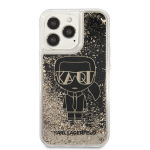 Karl Lagerfeld Liquid Glitter Gatsby &uuml;mbris iPhone 13 Pro jaoks, must
