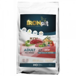 Kuivtoit koertele Ironpet Beef Adult All Breed proteiinis&ouml;&ouml;t t&auml;iskasvanud koertele, 12 kg