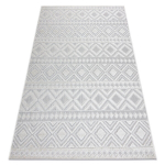 Dywan Strukturalny Sole D3851 Boho, rombid - lame kootud hallikat tooni