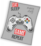 Akr&uuml;&uuml;lpleed - voodikate KEH-05, hall - valge, 150 x 200 cm