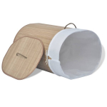 Bambusest ovaalne pesukorv vidaXL, naturaalne