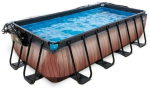 Bassein karkassi ja liivafiltriga Exit Wood 400x200 cm, pruun