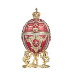 Faberge stiilis muna, ehtekarp l&otilde;vide ja keisri krooniga