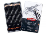 Harilik pliiats Derwent Graphic 12tk pehme (9B-H) metallkarbis
