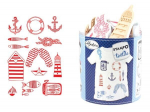 Templite komplekt Aladine Stampo Textile 13tk Navy + templipadi must