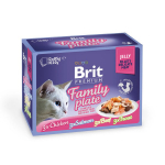 Brit Premium Delicate Jelly Family multipakk m&auml;rgtoit kassidele, 12x85g