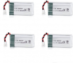 4-osaline aku Syma Drone x5C X5 3.7V 650mAh 25C t&auml;iustatud lipo jaoks