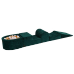 Pehme m&auml;ngukomplekt pallibasseiniga lastele MeowBaby, roheline, 4 elementi