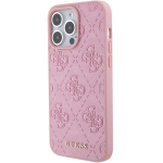 Guess maciņ&scaron; iPhone 15 Pro 6,1 GUHCP15LP4EPMP roosa HC PU stepēts 4G Classic