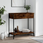 vidaXL konsoollaud, suitsutatud tamm, 75x34,5x75 cm, tehispuit