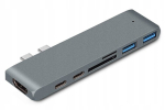 Adapter CO2 7in1 USB-C, USB-A, HDMI 4K, USB-C, Thunderbolt 3, microSD/SD
