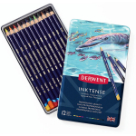 Akvarellpliiatsid Derwent Inktense, 12 tk, mitmev&auml;rviline