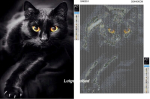 Teemanttikand must kass, 30x40