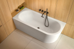 Vann Besco Avita A-line 150, vasakpoolse nurgaga, Klik-klak White, slim &uuml;levool