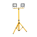Topelt LED prožektor statiivil 2x30 W IP65, must
