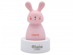 Laste LED lamp Charly Bunny, roosa