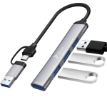 Reagle USB-C ja USB-A HUB 2in1 splitter 4x USB-portidele