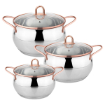 Kaanega pottide komplekt Karl Hausmann, Gold, 1,9 l 2,6 l 4,7 l