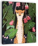 Maalimine numbrite j&auml;rgi "Leopard", 40x50cm