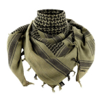 S&otilde;jav&auml;e sall Shemagh Keffiyeh Foliage Green 110x110cm, roheline/must