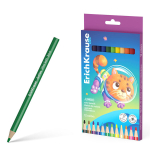 Kolme servaga v&auml;rvilised pliiatsid Space Animals Jumbo, ErichKrause, 12 tk
