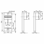 TLR-1F (N+PE) klaasplaadiga m&otilde;&otilde;teplaat, TLR-1F (N+PE) skaitiklio plok&scaron;tė su stikliniu stiklu