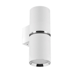 Dekoratīvais kron&scaron;teins dior wll 2xgu10 balts/hroms 150 x 55 x 90 mm