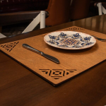 Stalo kilimėlio rinkinys (4 vienetai) Corpat - Walnut