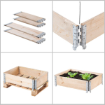 Puidust kaubaaluse pikendus 60x80cm kaubaaluse konteineri voodi pakett 3tk