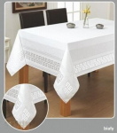 Plekk-kindel laudlina valge 140x180 MESA LUX, Dėmių poveikiui atspari staltiesė balta 140x180 MESA LUX