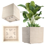 Lillepott Lillepott ratastel Eco 40x40cm helepruun