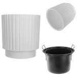 Lillepott Lillepott 40 cm kate lillepottiga plastikust valge
