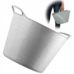 Kadax plastist pesukorv, universaalne, 15L, kandiline, hall