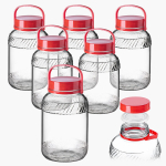 Purk Klaaspurk 5L korgi ja k&auml;epidemega kapsa marineerimiseks 6 tk.