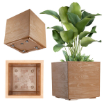 Lillepott Lillepott ratastel Eco 40x40cm pruun