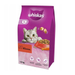 Whiskas kuivtoit t&auml;iskasvanud kassidele veiselihaga, 1,4 kg