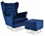 Diana tugitool koos jalatoega Scandinavian Family Furniture koobaltsinine