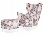 ARI PRINT tugitool koos jalatoega Skandinaavia perem&ouml;&ouml;bel roosa