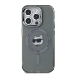 iPhone 15 Pro Max 6,7 musta/musta IML metalline Choupette Head MagSafe kaitse.