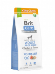 Brit Care Sustainable Adult Large Breed Chicken&Insect kuivtoit suurt t&otilde;ugu koertele, 12+2 kg