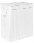 Bambusest pesukorv kaanega, 100L, valge