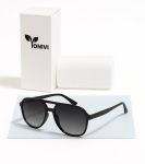Vonivi mustad retro aviator p&auml;ikeseprillid