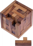 Logoplay pakk kuubik 125er kuubik S - 3D -pusle - m&otilde;tlemism&auml;ng - m&otilde;istatusm&auml;ng - Patience Game - loogikam&auml;ng puitraamis