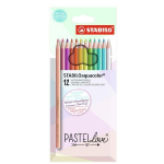 STABILO v&auml;rvipliiats Aquacolor Pastellove, 12 v&auml;rvi