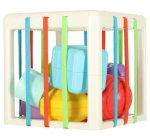 Paindlik sensoorne kuubik, mis &uuml;hendatakse puslega, ruudukujuline kujusorteerijaga