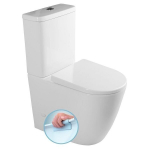 Kompaktne k&otilde;rge tualettruum RIMLESS vertikaalne/horisontaalne &auml;ravool, valge TURKU