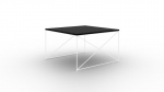 Kohvilaud Furniture Nelia, must/valge