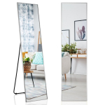 Costway 160 x 40 cm t&auml;ispikk peegel 2-&uuml;hes seisupeegel ja seinapeegel on valmistatud purunemiskindlast h&otilde;bedasest klaasist